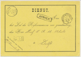 Trein Haltestempel Arnhem 1890 - Lettres & Documents