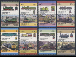 Grenadines Of St. Vincent  1986 Mi 458 - 473  SG 443 - 458  Locomotives - Leaders Of The World - Trains