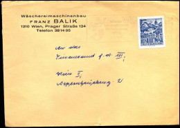 Cover - "Wäschereimaschinenbau Franz Balik, Wien" - Lettres & Documents