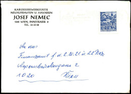 Cover - "Karosseriewerkstätte, Neuaufbauten V. Havarien, Josef Nemec, Wien" - Storia Postale