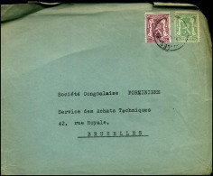 Coverfront Naar Société Congolaise Forminière, Brussel - 1935-1949 Small Seal Of The State