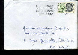 Cover From Barcelona To Marcinelle, Belgium - Storia Postale