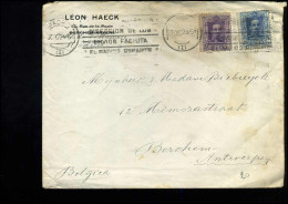Cover From Madrid To Berchem, Belgium - "Léon Haeck, Madrid" - Storia Postale
