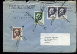Cover From Yugoslavia To Marcinelle, Belgium - Cartas & Documentos
