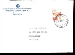 Cover From Beograd To Marcinelle, Belgium - "Direction Générale Des PTT, Béograd" - Lettres & Documents