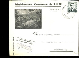 Cover Van Tilff Naar Bruxelles - "Administration Communale De TILFF" - Covers & Documents