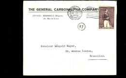 Cover Van En Naar Bruxelles - 302 - "The General Carbonalpha Company" - Cartas & Documentos