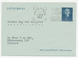 Luchtpostblad G. 6 FDC / 1e Dag Hilversum 1953 - Entiers Postaux