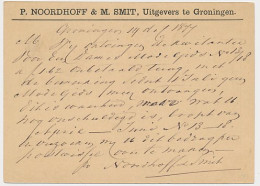 Briefkaart G. 12 Particulier Bedrukt Groningen 1877 - Entiers Postaux
