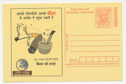 Postal Stationery India 2008 Stop Smoking - Cigarette - Cigar - Pipe - Tobacco