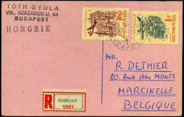 Registered Post Card To Marcinelle, Belgium - Lettres & Documents
