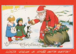 WEIHNACHTSMANN SANTA CLAUS KINDER WEIHNACHTSFERIEN Vintage Postkarte CPSM #PAK873.DE - Santa Claus