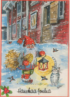 WEIHNACHTSMANN SANTA CLAUS WEIHNACHTSFERIEN Vintage Postkarte CPSM #PAK470.DE - Santa Claus