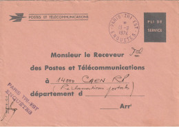 PARIS - TRI EST - ENQUETES . : T. à D. / "Pli De Seervice." Superbe. Pour Caen. - Manual Postmarks