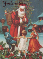 WEIHNACHTSMANN SANTA CLAUS KINDER WEIHNACHTSFERIEN Vintage Postkarte CPSM #PAK338.DE - Santa Claus