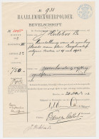 Fiscaal Stempel - Bevelschrift Haarlemmermeer Polder 1902 - Steuermarken