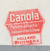 Meter Cover Netherlands 1970 - Neopost 499 Electric Calculator - Calculating Machine - Canola - Non Classés