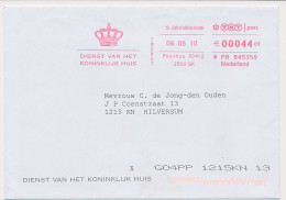 Meter Cover Netherlands 2010 Service Of The Royal House - Crown - Case Reali
