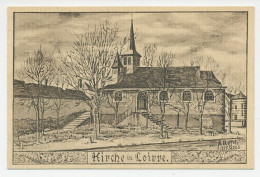 Fieldpost Postcard Germany / France 1915 Church - Loivre - WWI - Iglesias Y Catedrales