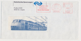 Illustrated Meter Cover Netherlands 1982 - Postalia 6364 NS - Dutch Railways - Schiphol Line - Railway To Runway - Trains