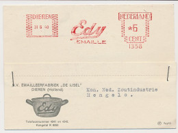 Meter Card Netherlands 1948 Enamel - Pots - Pans -Edy - Dieren - Non Classés