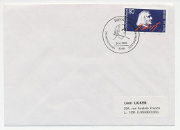 Cover / Postmark Germany 1986 Franz Liszt - Composer - Music