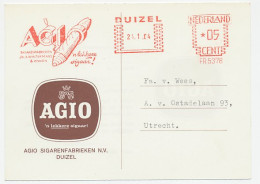 Meter Card Netherlands 1964 Cigar - AGIO - Tabak