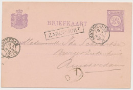 Trein Haltestempel Zandpoort 1885 - Lettres & Documents