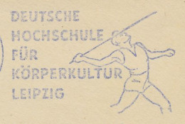 Meter Cover Deutsche Post / Germany 1960 Physical Education - Javelin Throw - Autres & Non Classés