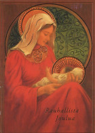 Vergine Maria Madonna Gesù Bambino Religione Vintage Cartolina CPSM #PBQ153.IT - Jungfräuliche Marie Und Madona