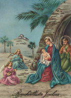 Vergine Maria Madonna Gesù Bambino Religione Vintage Cartolina CPSM #PBQ090.IT - Virgen Maria Y Las Madonnas