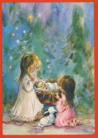 BAMBINO Scena Paesaggio Gesù Bambino Vintage Cartolina CPSM #PBB543.IT - Scenes & Landscapes