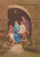 Vergine Maria Madonna Gesù Bambino Natale Religione Vintage Cartolina CPSM #PBB865.IT - Vierge Marie & Madones