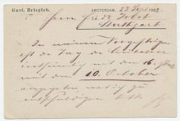 Briefkaart G. 25 Particulier Bedrukt Amsterdam 1882 - Entiers Postaux