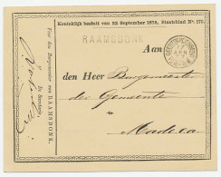 Naamstempel Raamsdonk 1877 - Briefe U. Dokumente