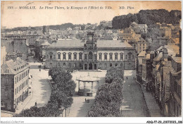 ADQP7-29-0678 - MORLAIX - La Place Thiers - Le Kiosque Et L'hôtel De Ville - Morlaix