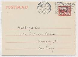 Postblad G. 21 Utrecht - S Gravenhage 1941 - Postal Stationery