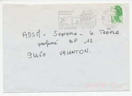 Cover / Postmark France 1983 Windmill - Church - Moulins