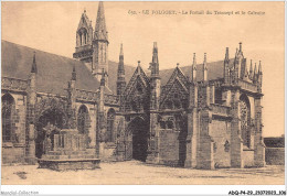ADQP4-29-0339 - LE FOLGOET - La Basilique - Le Portail Du Transept Et Le Calvaire - Le Folgoët