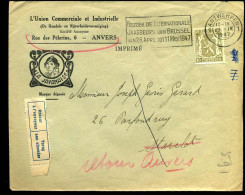 Cover Naar Stavelot - 'L'Union Com. Et Industrielle, Anvers"  -- La Javanais -- Terug Aan Afzender/Retour .. - 1935-1949 Small Seal Of The State