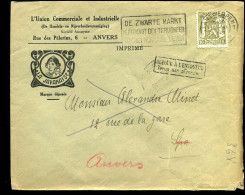 Cover Naar Spa - 'L'Union Com. Et Industrielle, Anvers"  -- La Javanais -- Terug Aan Afzender/Retour .. - 1935-1949 Klein Staatswapen