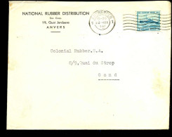 Cover Van Anvers Naar Gand - N° 725a - "National Rubber Distribution, Anvers" - Briefe U. Dokumente