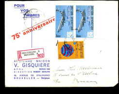 Aangetekende Cover Van En Naar Brussel - "Ancienne Maison V. Gisquiere, Bruxelles" - Lettres & Documents