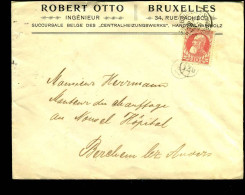 Cover Van Brussel Naar Berchem - "Robert Otto, Ingénieur, Bruxelles" - N° 74 - 1905 Breiter Bart