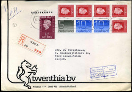 Aangetekende Cover Naar Lauwe-Menen, België - "Twenthia Bv, Almelo" - Covers & Documents