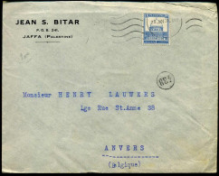 Cover To Antwerp, Belgium - "Jean S. Bitar, Jaffa, Palestine" -- 28/01/1931 - Palestine