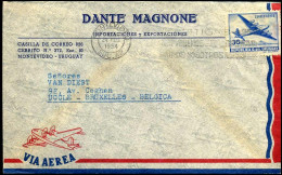 Cover To Brussels, Belgium - "Dante Magnone, Importaciones Y Exportaciones" - Uruguay