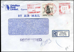 Registered Cover From Cyprus - "Grindlays Bank Limited, Cyprus" - Brieven En Documenten