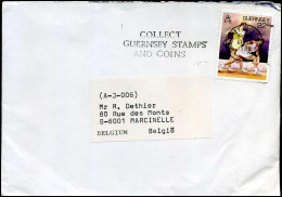 Cover To Marcinelle, Belgium - Guernsey