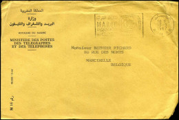 Cover To Marcinelle, Belgium - "Ministrère Des Postes Et Des Télécommunications" - Morocco (1956-...)